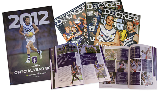 Fremantle Dockers Football Club Docker Magazine and 2012 Year Book